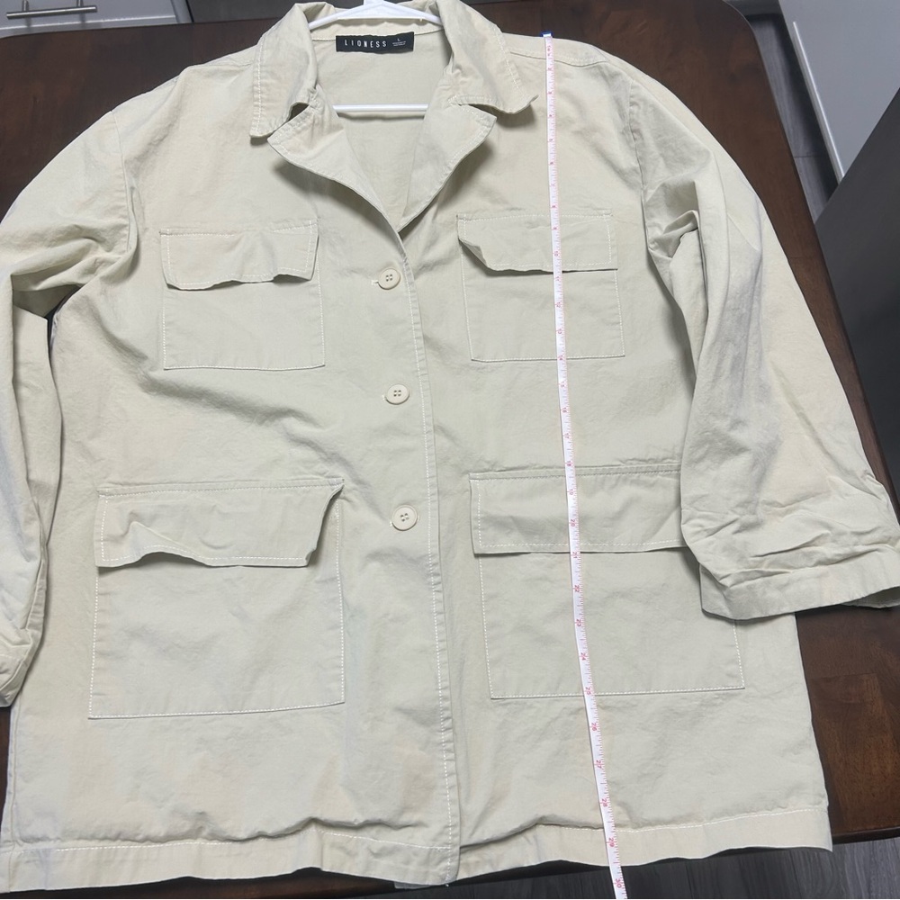 Lioness Giselle Trench Coat Mini Dress in Beige without tie belt Size L - Picture 13 of 16